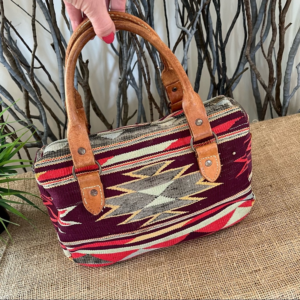 Vintage Matt Cameron Kilim Tapestry Satchel